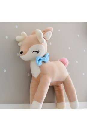 Plyšový jelenček s mašličkou modrá 35 cm 242 8