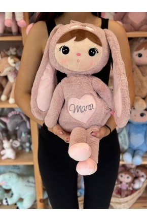 Metoo bábika Zajačik svetloružový, 70 cm 2