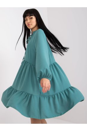 Boho šaty Grace Morska sukienka z falbana i dlugim rekawem 385777 1