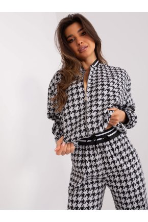 Súprava s pepíto vzorom Hurt Szaro czarny komplet z bluza i szerokimi spodniami 405613 2