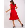 Midi šaty s opaskom Sandy Czerwona midi sukienka z kopertowym dekoltem 399948 3
