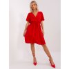 Áčkové šaty Gloria Czerwona damska sukienka z wiazanym paskiem 399893 1