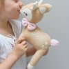 Plyšový jelenček s mašličkou ružová 35 cm 138 5