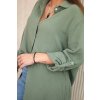 Oversize mušelínová košeľa khaki 31062 4 kópia