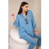 Oversize mušelínová košeľa Denim 31060 3 kópia
