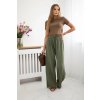 Mušelínové nohavice khaki 31188 1 kópia