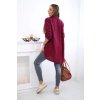 Oversize mušelínová košeľa Nell Burgundsko 30839 3 kópia