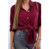 Oversize mušelínová košeľa Nell Burgundsko 30839 4 kópia
