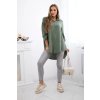 Oversize mušelínová košeľa Nell Khaki 30805 1 kópia