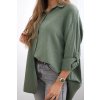 Oversize mušelínová košeľa Nell Khaki 30805 3 kópia