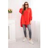 Oversize mušelínová košeľa Nell Plus Size cerveny 31353 1 kópia