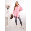 Oversize mušelínová košeľa Nell Plus Size cukrikova ruzova 31262 1 kópia