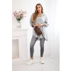 Oversize mušelínová košeľa Nell Plus Size sivy 31260 1 kópia