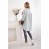 Oversize mušelínová košeľa Nell Plus Size sivy 31260 2 kópia