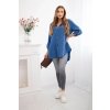 Oversize mušelínová košeľa Nell Plus Size Tmava dzinsovina 31258 1 kópia