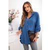 Oversize mušelínová košeľa Nell Plus Size Tmava dzinsovina 31258 2 kópia