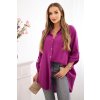 Oversize mušelínová košeľa Nell Plus Size tmavo fialova 31259 3 kópia