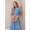 Midi šaty s opaskom Denim 29630 3 kópia