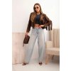 Semišová bunda so strapcami hneda 33298 2 kópia