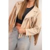 Semišová bunda so strapcami bezova 33301 4 kópia