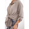 Oversize mušelínová košeľa Nell Plus Size fango 31487 4 kópia