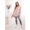 Oversize mušelínová košeľa Nell Plus Size tmava pudrova ruzova 31261 1 kópia