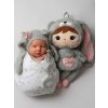 Metoo bábika Zajačik sivá:ružová 5