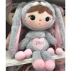 Metoo bábika Zajačik sivá:ružová , 50 cm 1