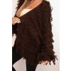 slo pl Damsky kardigan s strapcami a volnym strihom hnedy 34575 3 kópia