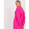 Svetrové šaty Ellen Hurt Fluo rozowa mini sukienka dzianinowa w warkocze RUE PARIS 389793 6