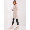 Pletené šaty Alexa Hurtownia Jasnobezowa sukienka oversize z dzianiny w warkocze RUE PARIS 404648 2