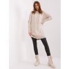Pletené šaty Alexa Hurtownia Jasnobezowa sukienka oversize z dzianiny w warkocze RUE PARIS 404648 3