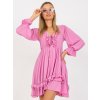 Volánové šaty Winona Hurt Rozowa mini sukienka boho z falbana Winona OCH BELLA 389838 5