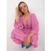 Volánové šaty Winona Hurt Rozowa mini sukienka boho z falbana Winona OCH BELLA 389838 1