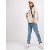 Mikina so zapínaním na zips Bezowa bluza rozpinana z kapturem Sevilla 382366 1