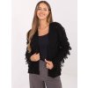 Kardigán so strapcami Anet Czarny damski kardigan z welna RUE PARIS 413890 1
