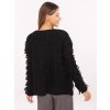 Kardigán so strapcami Anet Czarny damski kardigan z welna RUE PARIS 413890 3
