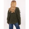 Kardigán so strapcami Anet Khaki damski kardigan z fredzlami RUE PARIS 413897 4
