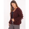 Kardigán so strapcami Anet Bordowy kardigan w stylu boho RUE PARIS 413904 1