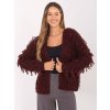 Kardigán so strapcami Anet Bordowy kardigan w stylu boho RUE PARIS 413904 5