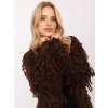 Kardigán so strapcami Anet Brazowy damski kardigan w stylu boho RUE PARIS 413874 2