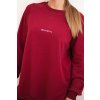 Súprava mikiny a legín Minimal Damsky bavlneny komplet s mikinou a leginami s napisom Minimal bordovy 34854 4 kópia