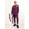 Súprava mikiny a legín Minimal Damsky bavlneny komplet s mikinou a leginami s napisom Minimal slivkovy 34851 1 kópia