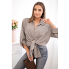 Oversize mušelínová košeľa Nell Plus Size fango 31487 3 kópia