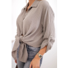 Oversize mušelínová košeľa Nell Plus Size fango 31487 4 kópia