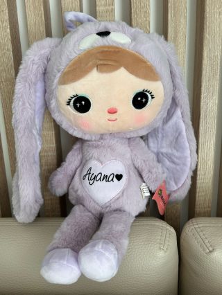 50 cm fialový zajačik s krásnym a jedinečným menom 🥰 Ja poznám len jedno bábätko s týmto menom 😊 Fialový zajačik je jedna...