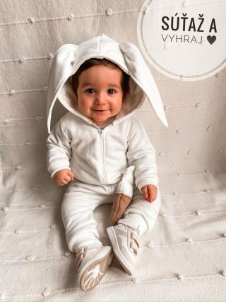 🐰SÚŤAŽ o zajko overal obľúbenej značky I love milk podľa vlastného výberu. Rozkošný overal s uškami v 4 farbách a 4...