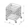 Manipulační klec BESI Standard 10 zinek/chrom  Pojízdná klec na přepravu prádla Besi Standard 10 zinek / chrom