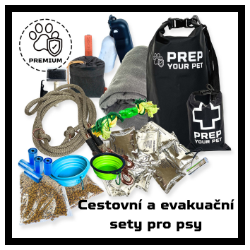 Cestovní a evakuační sety pro psy
