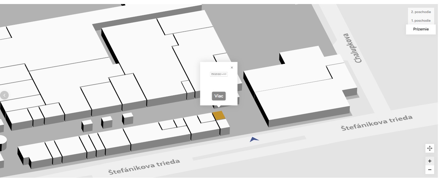 OC Mlyny – plánek